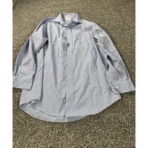 Brooks Brothers Madison Long Sleeve Button Down Shirt Men's Size 15.5 Blue